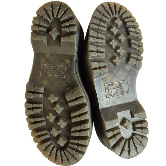 Dr Martens Black Patent Leather Distressed Chelsea Lug Sole Platform Boots US 7 - Picture 4 of 7